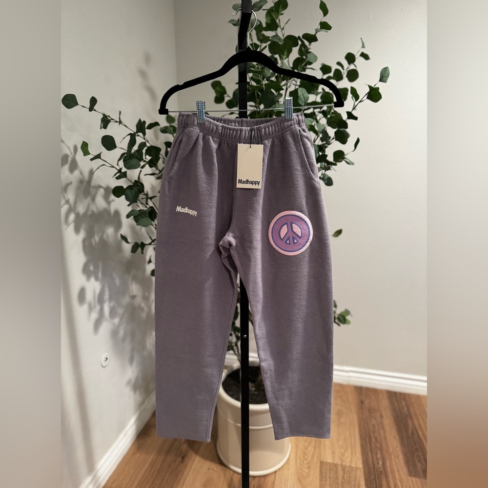 Madhappy PEACE sign collection French Terry sweat pants textured cotton limited
